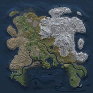 Thumbnail Rust Map: Procedural Map, Size: 3750, Seed: 61422, 16 Monuments