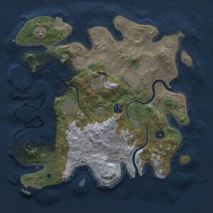 Thumbnail Rust Map: Procedural Map, Size: 3500, Seed: 1200823517, 14 Monuments