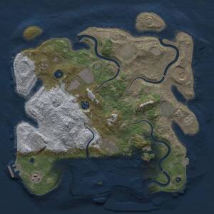 Thumbnail Rust Map: Procedural Map, Size: 3700, Seed: 1545753876, 16 Monuments