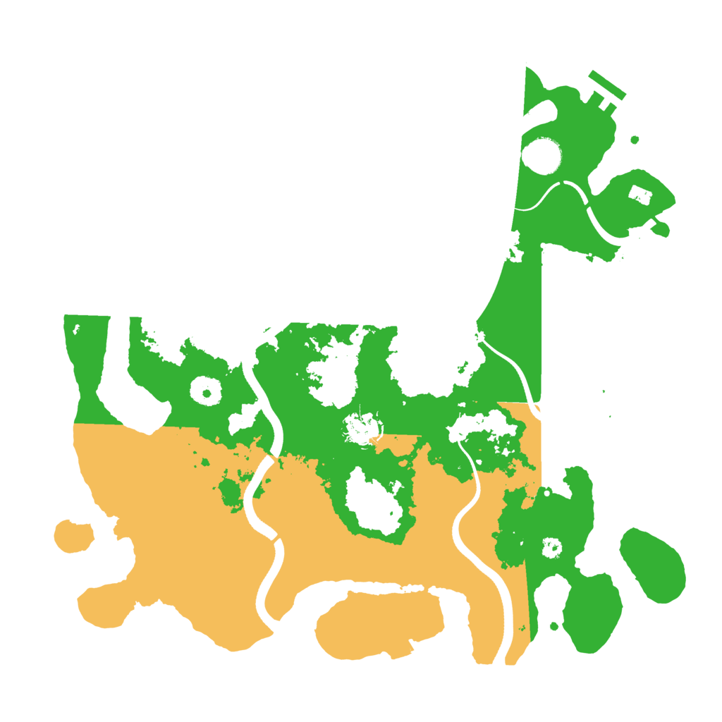 Biome Rust Map: Procedural Map, Size: 3500, Seed: 39386