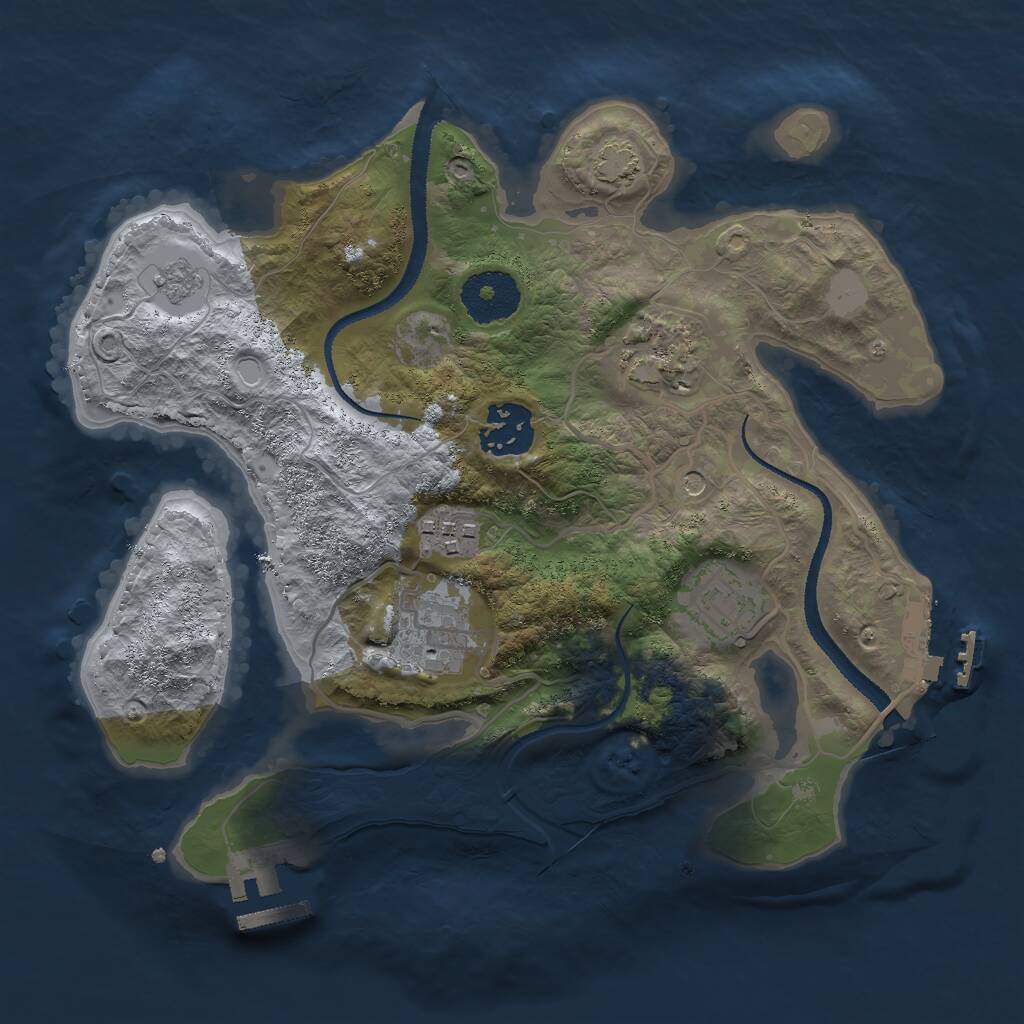 Rust Map: Procedural Map, Size: 2800, Seed: 888887425, 11 Monuments