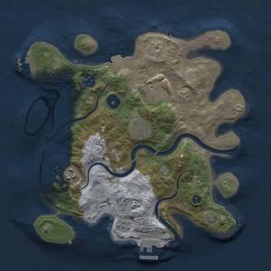 Thumbnail Rust Map: Procedural Map, Size: 3000, Seed: 5261, 11 Monuments