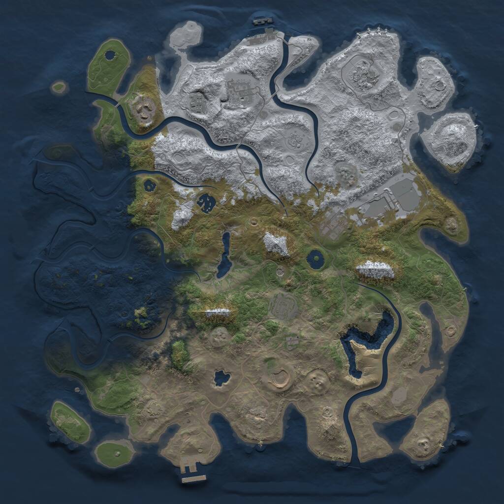 Rust Map: Procedural Map, Size: 4200, Seed: 53090500, 15 Monuments