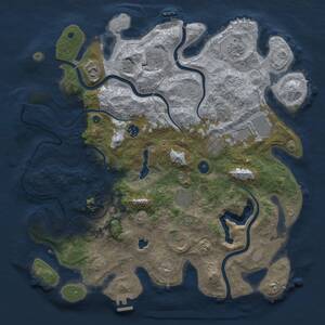 Thumbnail Rust Map: Procedural Map, Size: 4200, Seed: 53090500, 15 Monuments