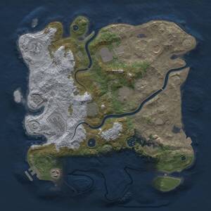 Thumbnail Rust Map: Procedural Map, Size: 3750, Seed: 3498, 16 Monuments