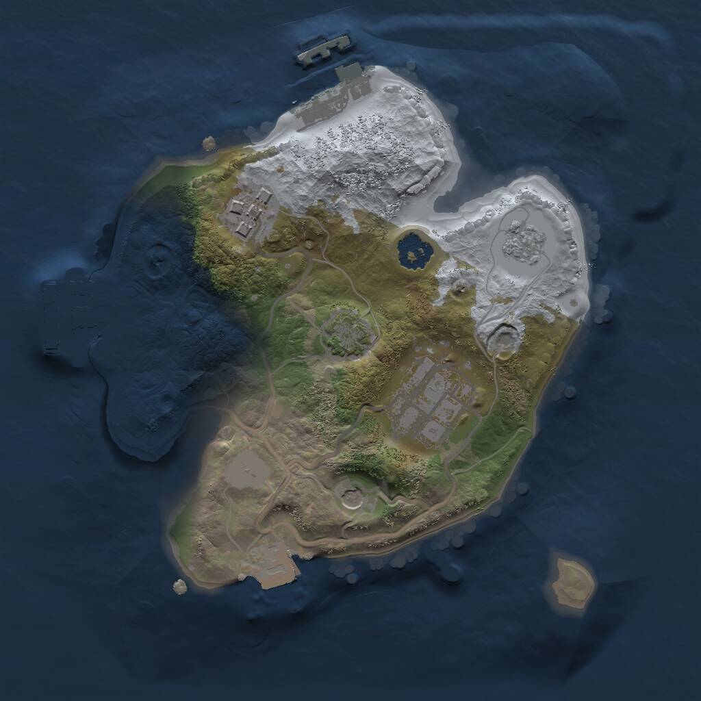 Rust Map: Procedural Map, Size: 2000, Seed: 2112226830, 8 Monuments