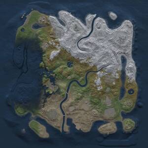 Thumbnail Rust Map: Procedural Map, Size: 3700, Seed: 478171, 16 Monuments