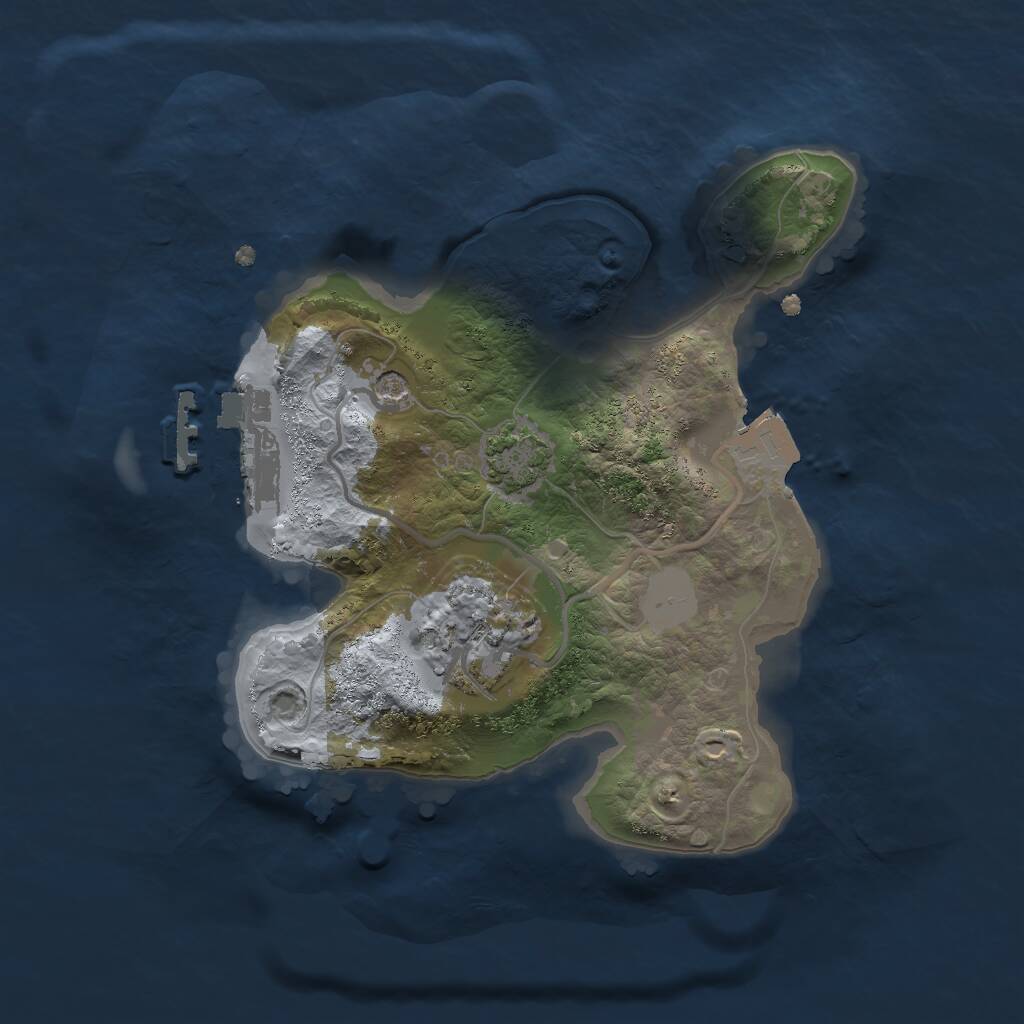 Rust Map: Procedural Map, Size: 2000, Seed: 16661148, 5 Monuments