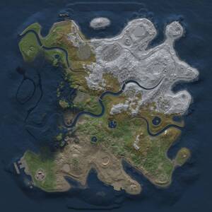 Thumbnail Rust Map: Procedural Map, Size: 3700, Seed: 814685792, 14 Monuments