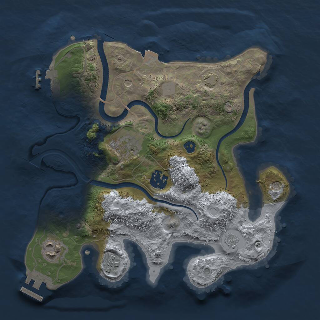 Rust Map: Procedural Map, Size: 2700, Seed: 1761307306, 10 Monuments