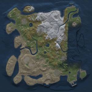 Thumbnail Rust Map: Procedural Map, Size: 3750, Seed: 6913178, 16 Monuments