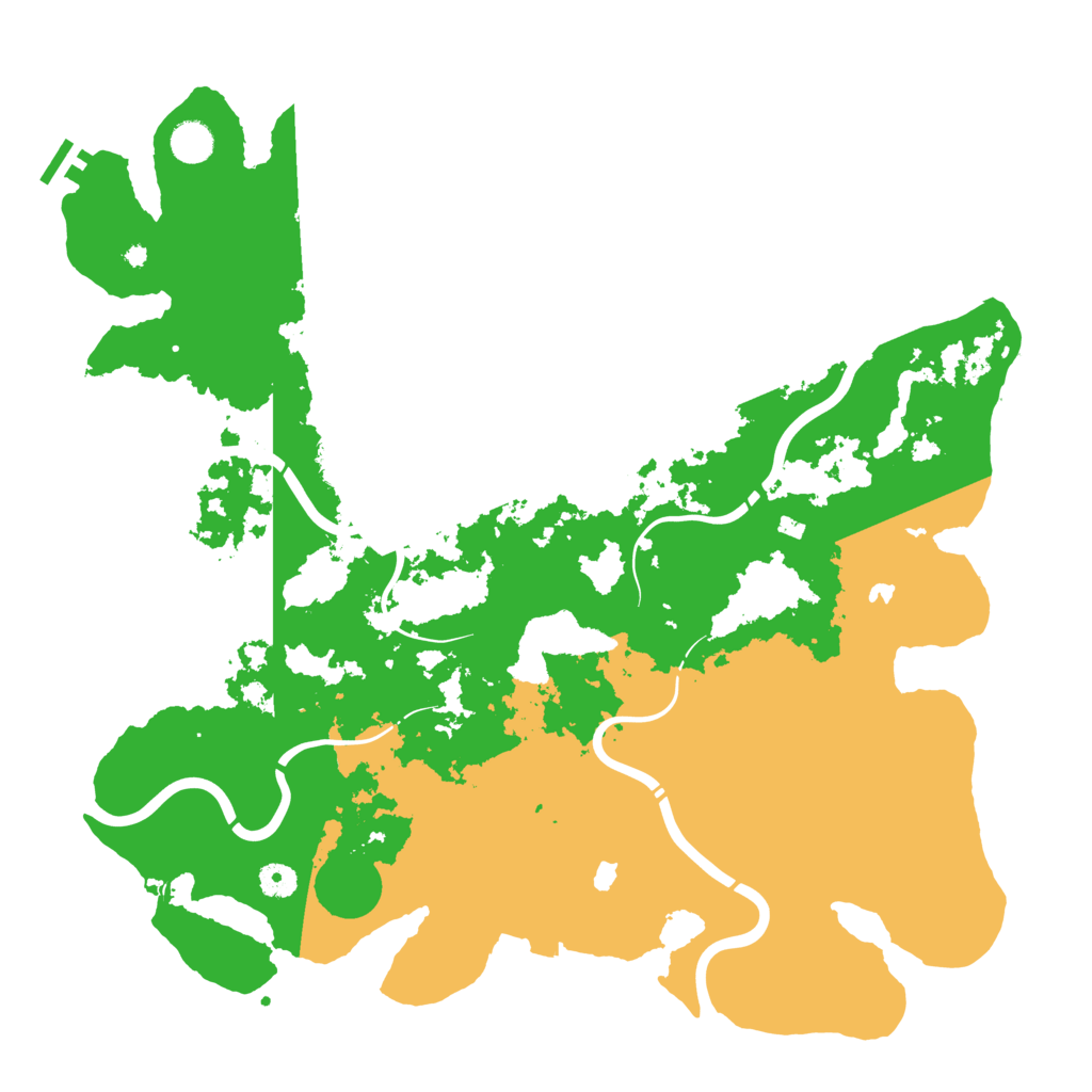 Biome Rust Map: Procedural Map, Size: 4500, Seed: 496447848