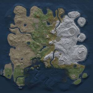 Thumbnail Rust Map: Procedural Map, Size: 4500, Seed: 812951950, 17 Monuments