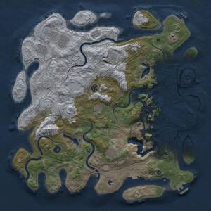 Thumbnail Rust Map: Procedural Map, Size: 4500, Seed: 124511707, 15 Monuments