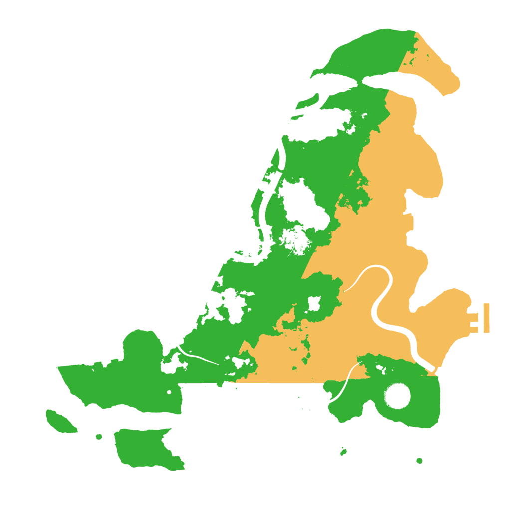 Biome Rust Map: Procedural Map, Size: 3500, Seed: 843129