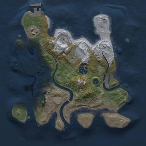 Thumbnail Rust Map: Procedural Map, Size: 2500, Seed: 390670356, 7 Monuments