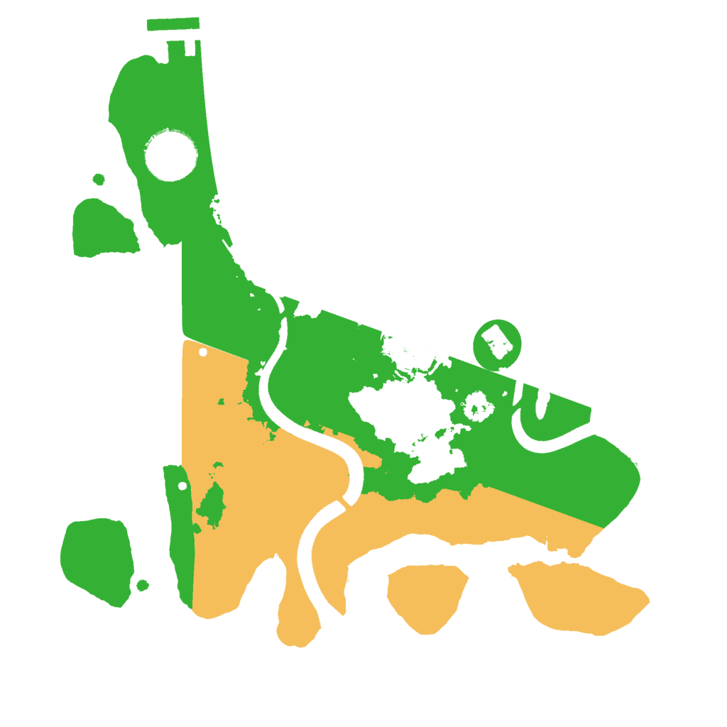 Biome Rust Map: Procedural Map, Size: 2500, Seed: 390670356