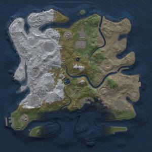 Thumbnail Rust Map: Procedural Map, Size: 3700, Seed: 8892114, 15 Monuments