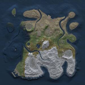 Thumbnail Rust Map: Procedural Map, Size: 3000, Seed: 2025102415, 12 Monuments