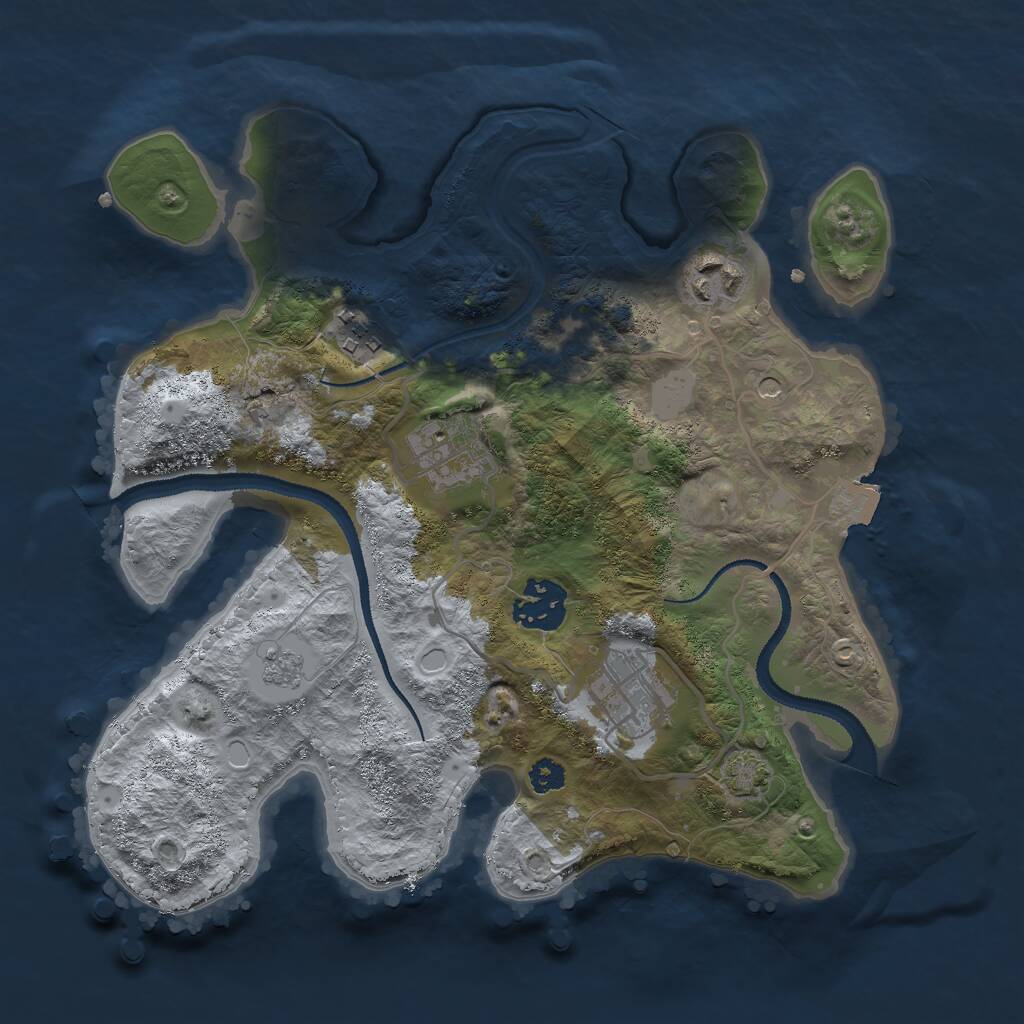 Rust Map: Procedural Map, Size: 2900, Seed: 867132417, 9 Monuments