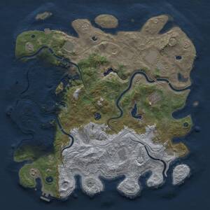 Thumbnail Rust Map: Procedural Map, Size: 4500, Seed: 1143951319, 17 Monuments