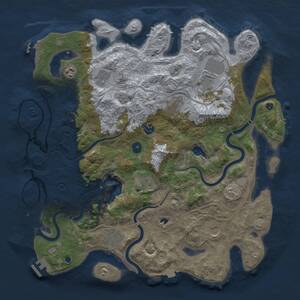 Thumbnail Rust Map: Procedural Map, Size: 4250, Seed: 2004237885, 15 Monuments