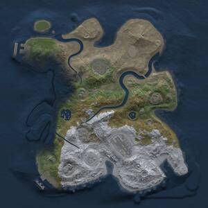Thumbnail Rust Map: Procedural Map, Size: 2800, Seed: 54215854, 9 Monuments