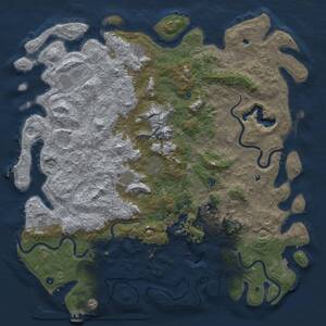 Thumbnail Rust Map: Procedural Map, Size: 6000, Seed: 987654320, 17 Monuments