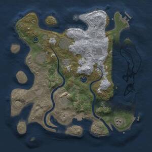 Thumbnail Rust Map: Procedural Map, Size: 3500, Seed: 420332346, 13 Monuments