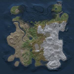 Thumbnail Rust Map: Procedural Map, Size: 3500, Seed: 362254401, 15 Monuments