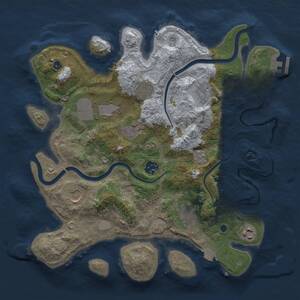 Thumbnail Rust Map: Procedural Map, Size: 3500, Seed: 751921539, 13 Monuments