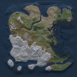 Thumbnail Rust Map: Procedural Map, Size: 3500, Seed: 79627434, 15 Monuments