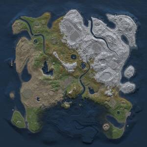 Thumbnail Rust Map: Procedural Map, Size: 4000, Seed: 1761350525, 15 Monuments