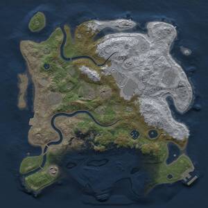 Thumbnail Rust Map: Procedural Map, Size: 3500, Seed: 131567, 13 Monuments