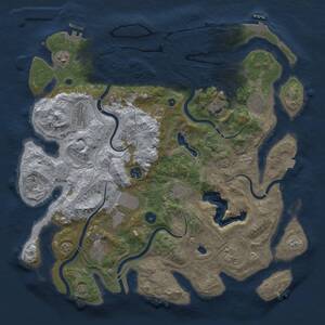 Thumbnail Rust Map: Procedural Map, Size: 4250, Seed: 34705226, 16 Monuments