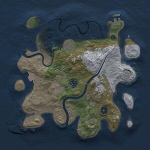 Thumbnail Rust Map: Procedural Map, Size: 3000, Seed: 486293512, 10 Monuments