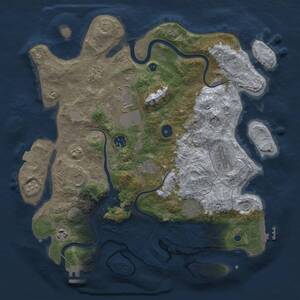 Thumbnail Rust Map: Procedural Map, Size: 3750, Seed: 346532, 15 Monuments