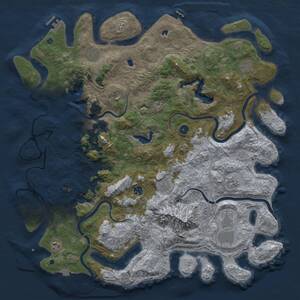 Thumbnail Rust Map: Procedural Map, Size: 5000, Seed: 2234235, 15 Monuments