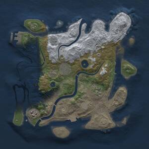 Thumbnail Rust Map: Procedural Map, Size: 2950, Seed: 75051, 9 Monuments