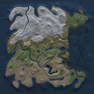 Thumbnail Rust Map: Procedural Map, Size: 4250, Seed: 1814785879, 16 Monuments