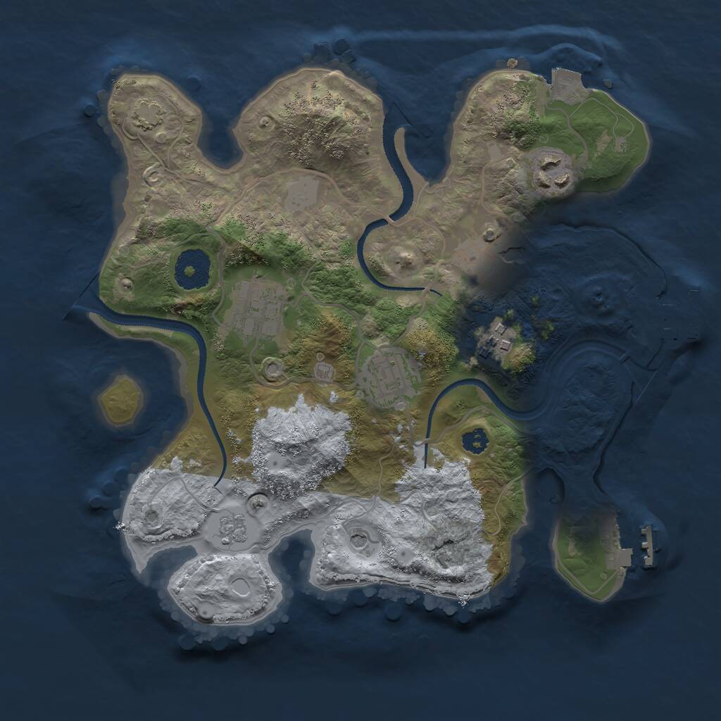 Rust Map: Procedural Map, Size: 2800, Seed: 67766444, 11 Monuments