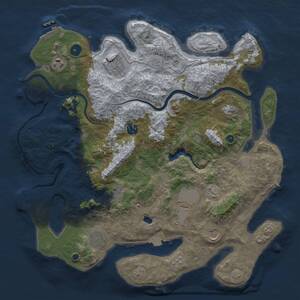Thumbnail Rust Map: Procedural Map, Size: 4000, Seed: 651913, 15 Monuments