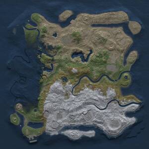 Thumbnail Rust Map: Procedural Map, Size: 4250, Seed: 497836186, 16 Monuments