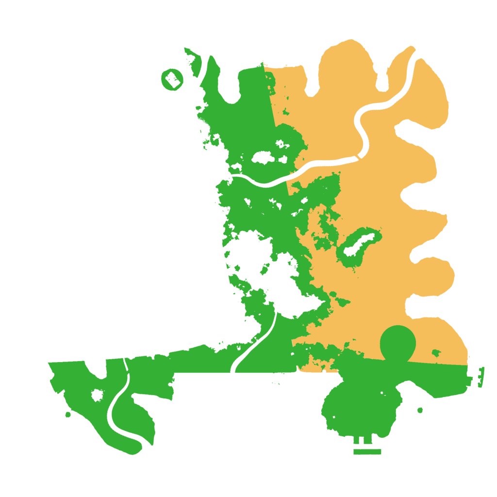 Biome Rust Map: Procedural Map, Size: 3650, Seed: 15244