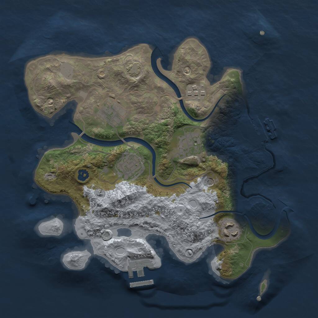Rust Map: Procedural Map, Size: 2700, Seed: 454545, 10 Monuments