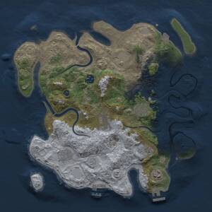 Thumbnail Rust Map: Procedural Map, Size: 3490, Seed: 6738, 15 Monuments