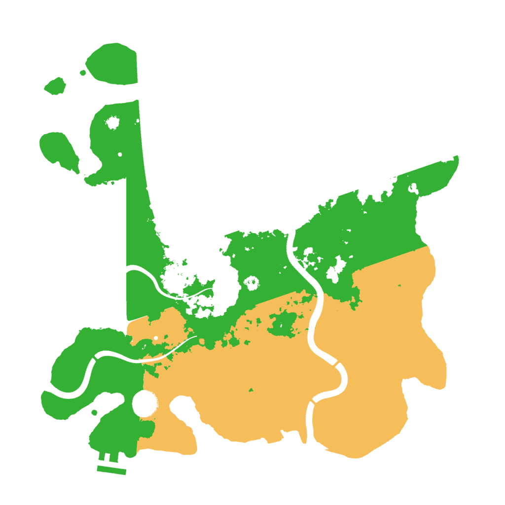 Biome Rust Map: Procedural Map, Size: 3500, Seed: 2543135