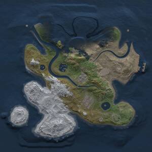 Thumbnail Rust Map: Procedural Map, Size: 2700, Seed: 1761480107, 10 Monuments