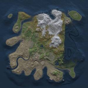 Thumbnail Rust Map: Procedural Map, Size: 3000, Seed: 5571, 10 Monuments