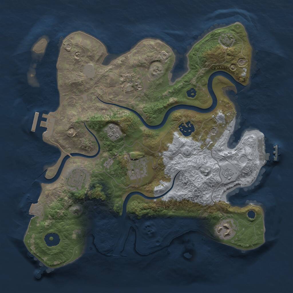 Rust Map: Procedural Map, Size: 3000, Seed: 2025102615, 12 Monuments
